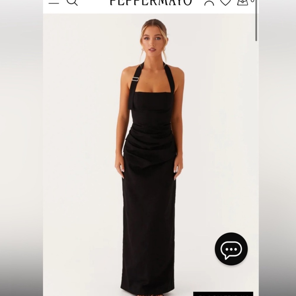 Peppermayo Rumor Has it Black Maxi Dress NWT!